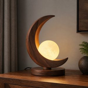 10 Wooden Moon Lamp Ideas with Crescent Glow
