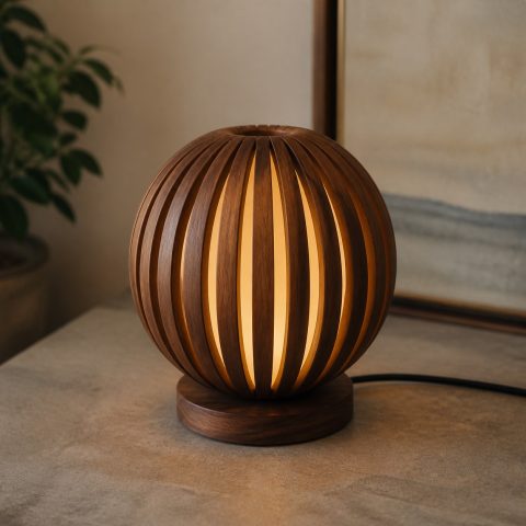 10 Wooden Orb Lamp Ideas with Sculptural Curves