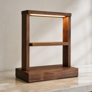 10 Wooden Shelf Lamp Ideas with Integrated Lighting