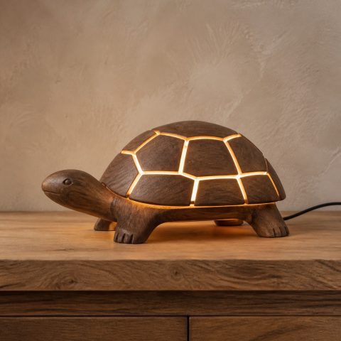 10 Wooden Turtle Lamp Ideas with Glowing Shells