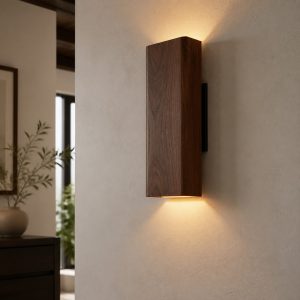 10 Wooden Wall Sconce Ideas with Warm LED Light