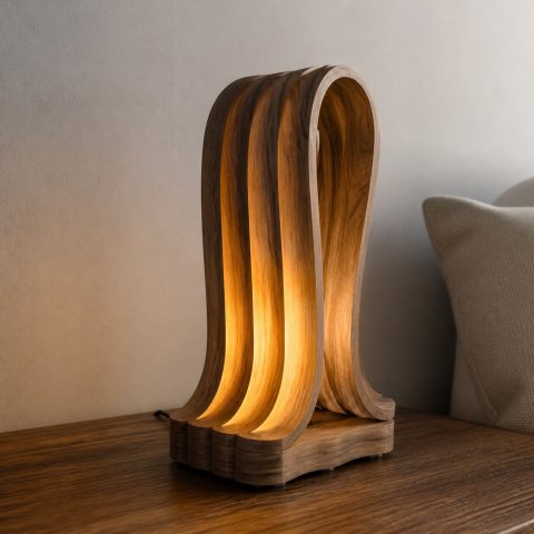 10 Wooden Wave Lamp Ideas with Flowing Light