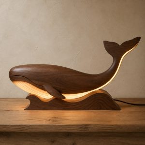 10 Wooden Whale Lamp Ideas with Ocean Curves