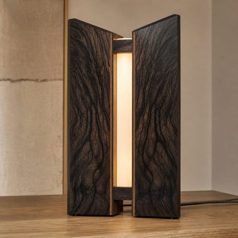 10 Ziricote Wood Lamp Ideas with Dark Spiderweb Grain
